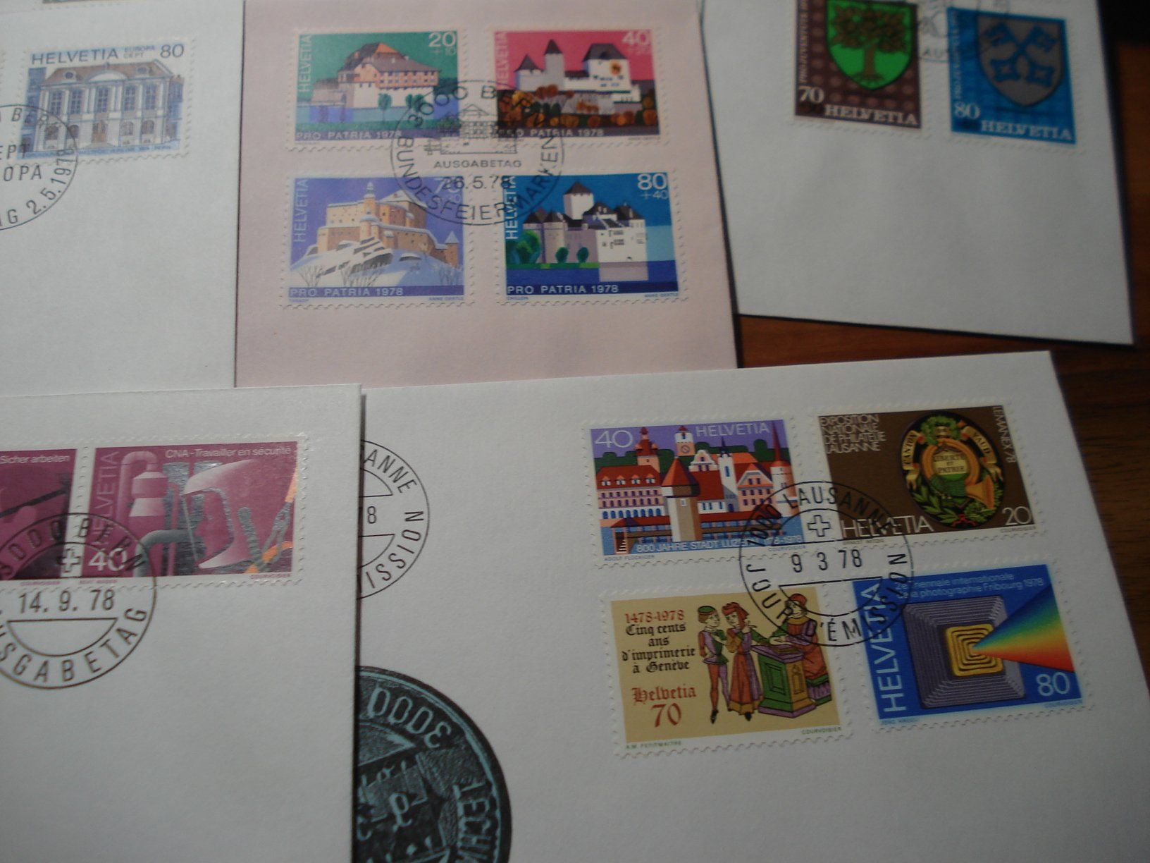 Tutti i francobolli: Set 1978, FDC 7 Belege – Usato da Niederwil AG venduto da morostahu