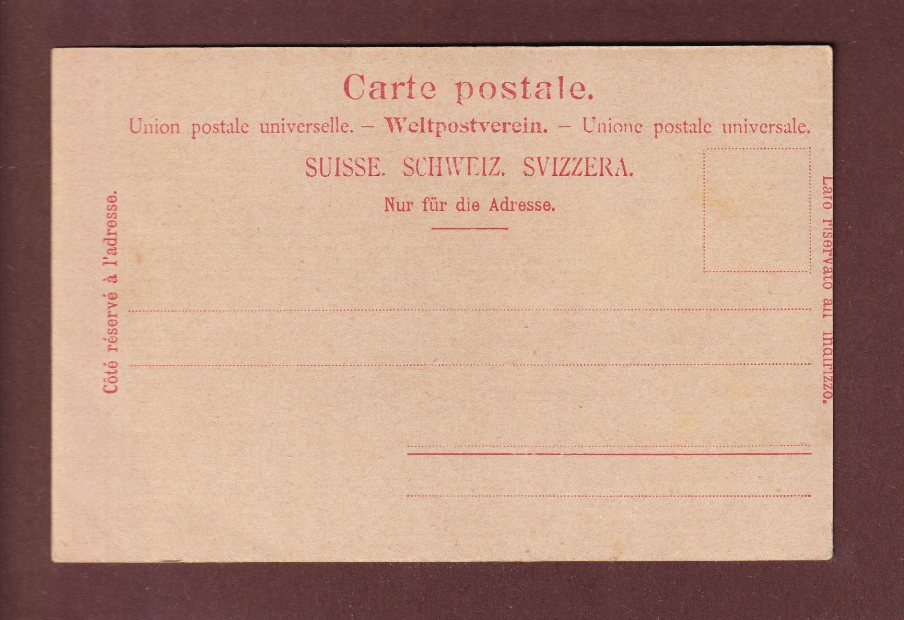 Cartoline postali: LUZERN - Chocolat Suchard – Usato da Pully venduto da nicecards 1
