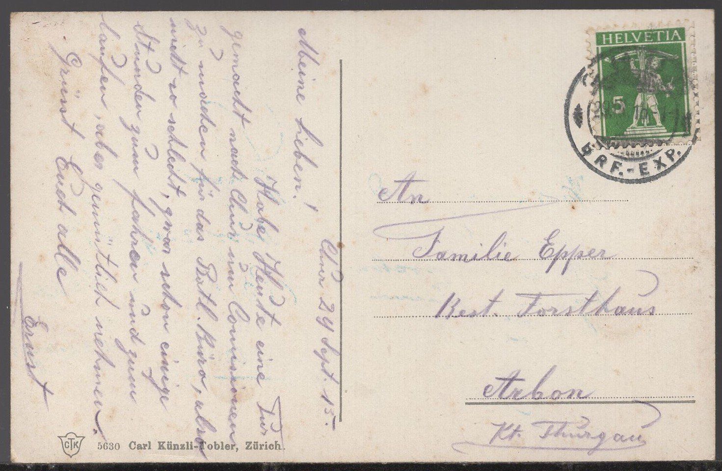 Cartoline postali: Chur - Panorama  1915 – Usato da Aarau venduto da kufi44 1
