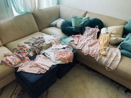 Génial lot 20 pièces vêtements été fille, taille 68-74/6-12m