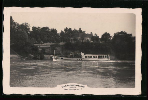 Cartoline postali: AK Rheinfelden, Motorboot Rheinfelden – Usato da Berlin venduto da bartko-reher