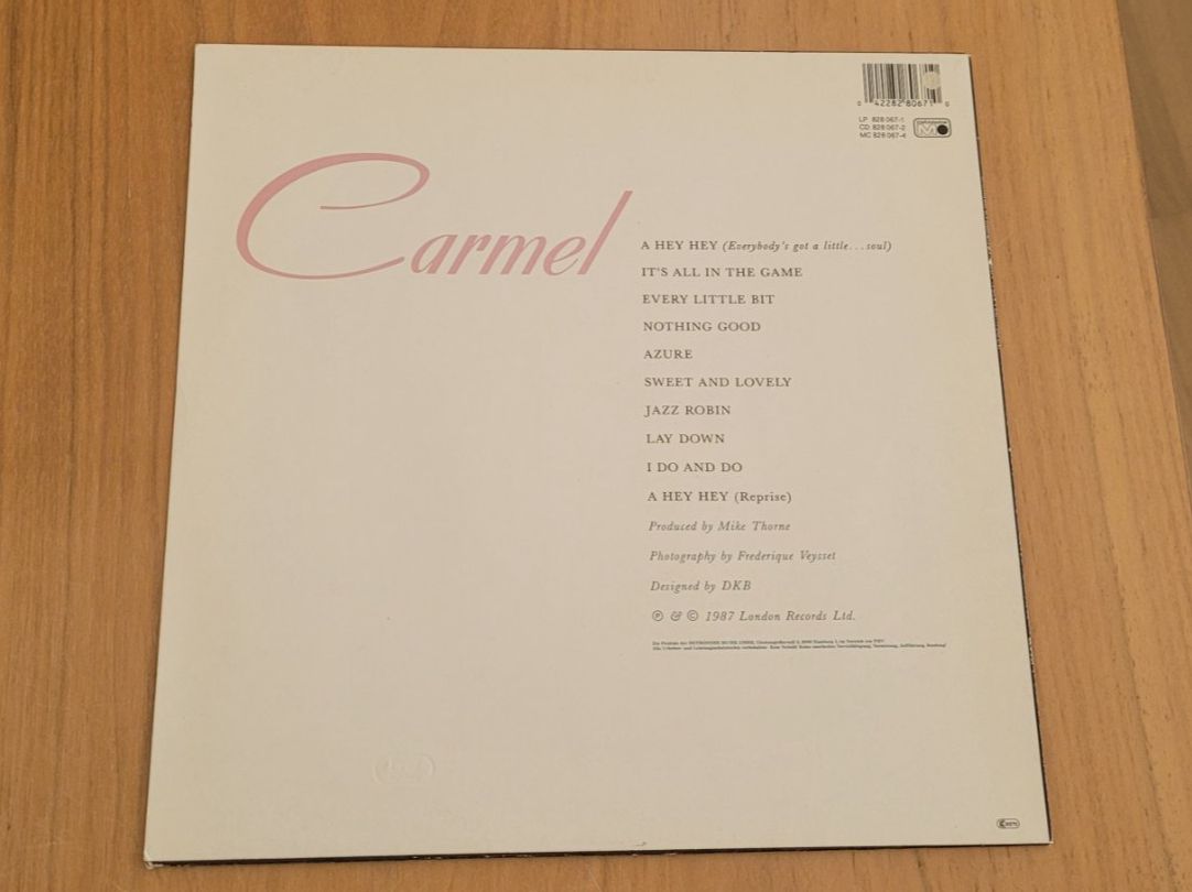 Schallplatten: LP  Carmel – Gebraucht aus Martigny von MZ-67 1