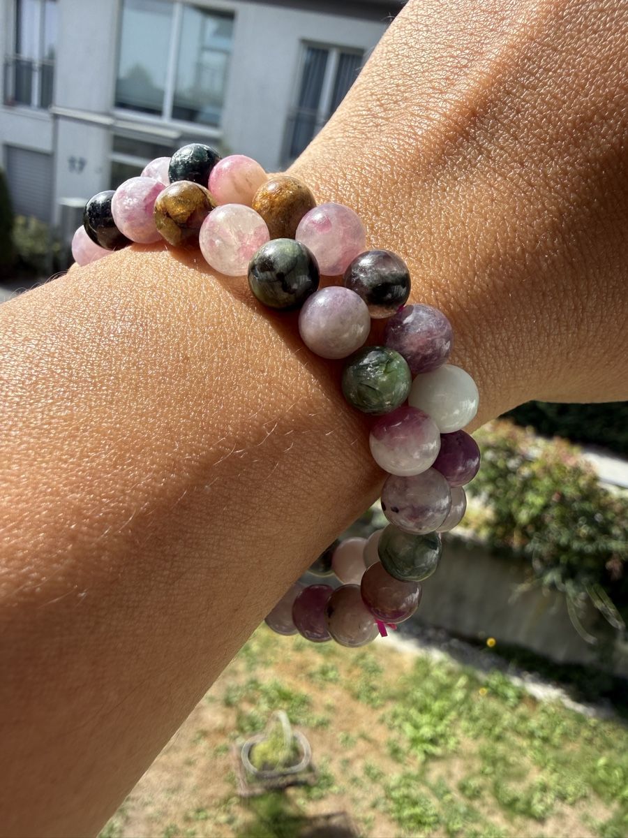 Armbänder & -reifen: Pflaumen-Turmalin Armband Stretch – Neu (gemäss Beschreibung) aus Jegenstorf von SteinGlanz 2