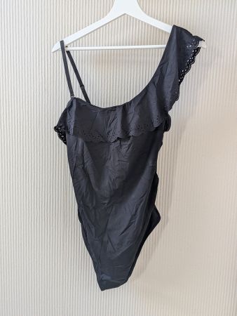 CACHE COEUR Umstands-Badeanzug Asymmetrisch Schwarz – Gr. L
