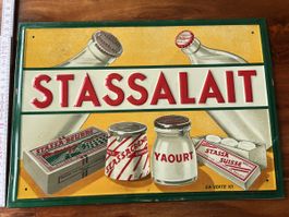 Antikes Stassalait-Blechschild,Top Zustand, Rarität!