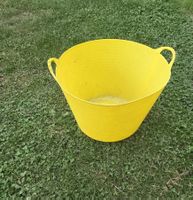 Gelb Plastik Tasche / Korb mit 2 Henkel