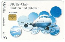 Taxcard Chip-1710 UBS Flugzeug deutsch blau