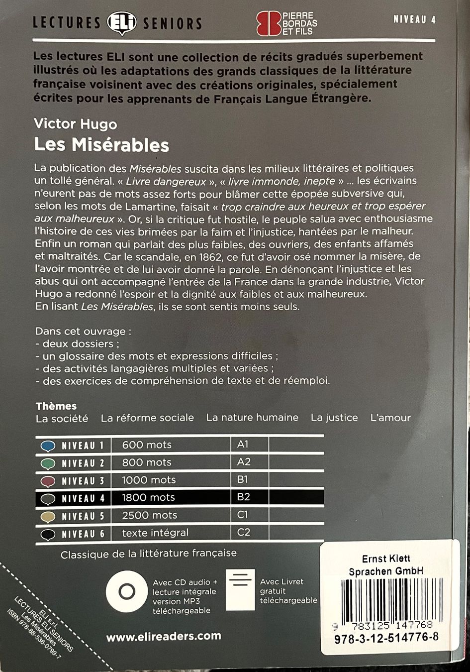 Libri: LES MISÉRABLES - VICTOR HUGO - NIVEAU 4 – Nuovo (secondo la descrizione) da Buchs AG venduto da fischli610 1