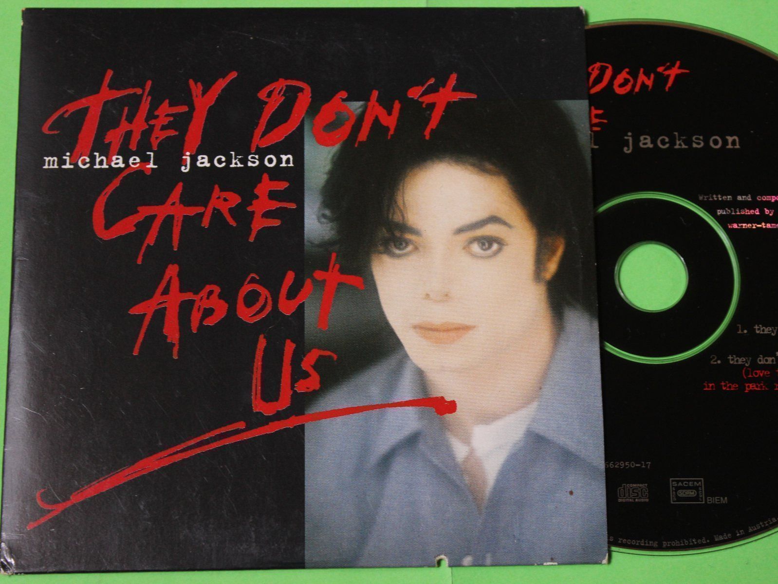 CD: Michael Jackson - They don't care about us 1996 CD-Single – Usato da Tübach venduto da JamesStone 1