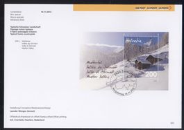 2013, Sammelblatt, Typische Schweizer Landschaft, Nr. 835