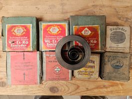 9 x Grammophon Federn antik div. Hersteller Thorens etc.