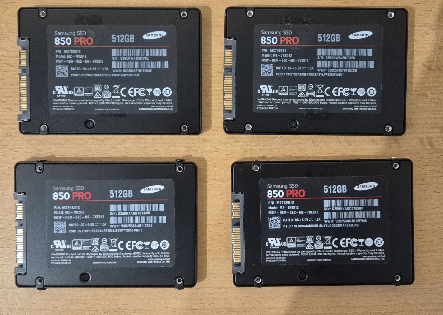 Samsung Dischi rigidi: 4x samsung ssd 850 pro – Usato da Urtenen-Schönbühl venduto da Netriders
