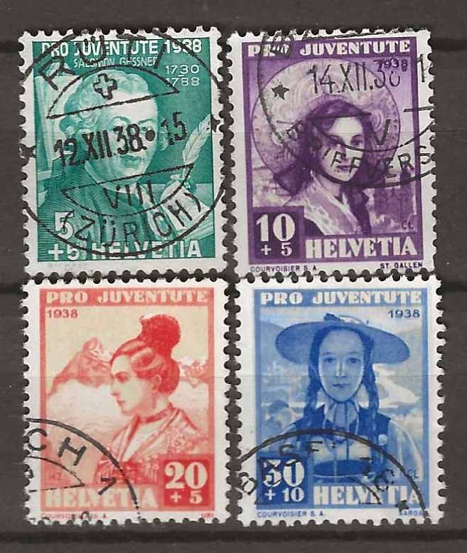 Tutti i francobolli: PJ038 - Pro Juventute 1938 obl. – Usato da Trélex venduto da Phil_Albert