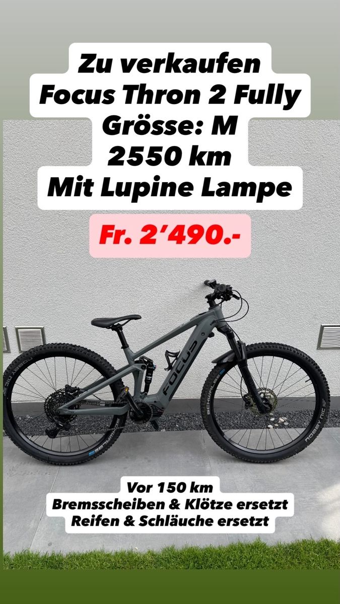 Focus Vélos: Focus Thron 2 Fully E-Bike bosch – D'occasion à Buttikon SZ par LEDUPGRADE
