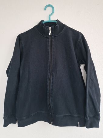Jungen Jacke Gr. 140 9-10Y Schwarz 100% Baumwolle