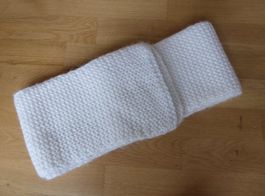Warmes Halstuch, Schal, ca. 0,2 x 2,25m, weiss
