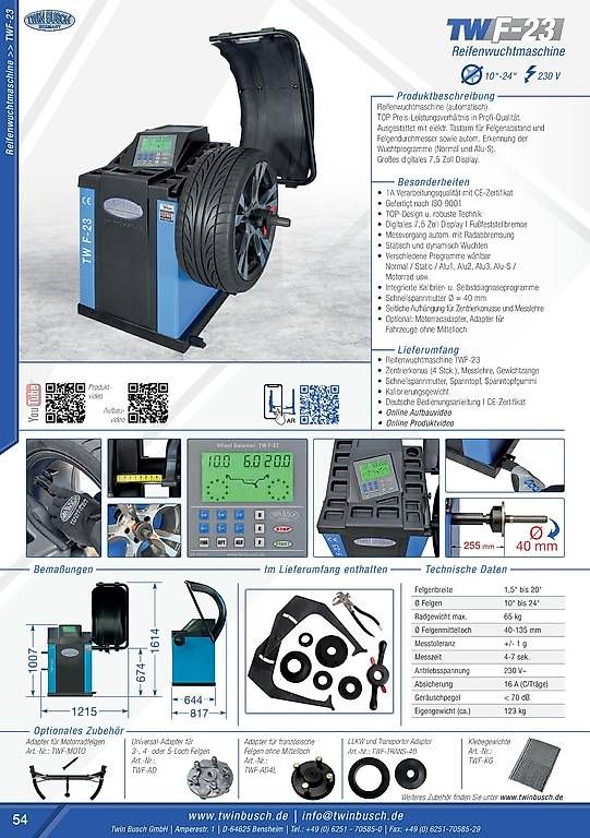 Twin Busch Tutte le macchine: Reifenmontage Set Pro Plus Grau – Nuovo e nell'imballaggio originale da Rüthi (Rheintal) venduto da Toptool-3 2