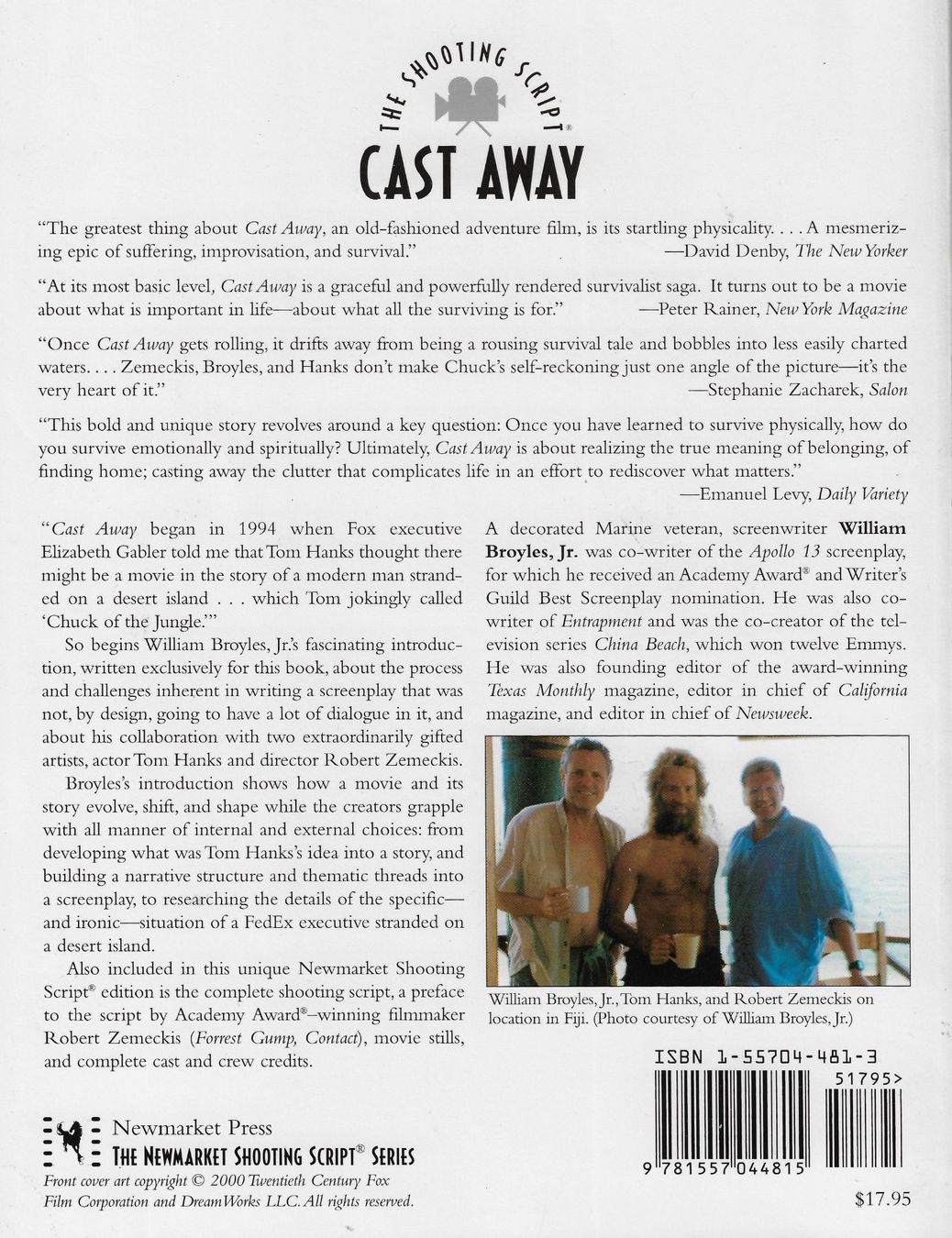 Bücher: The Shooting Script Cast Away signiert Tom Hanks – Gebraucht aus Ziefen von Dancer99 1