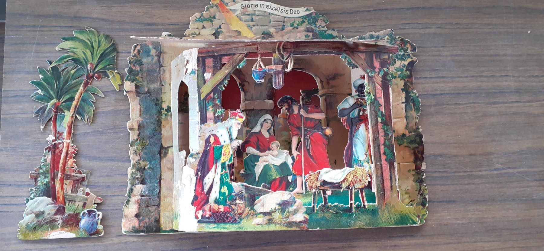 Tutte le decorazioni: Krippe Faltkrippe 3D um 1900 – Usato da Mörschwil venduto da antiksalon 3