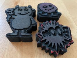 Easy-Stamp von Gonis, kleine Monster mit neuem Tamponier-St.