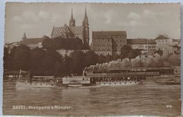 BASEL : Rheinpartie & Münster, No. 510, Dampfschiff