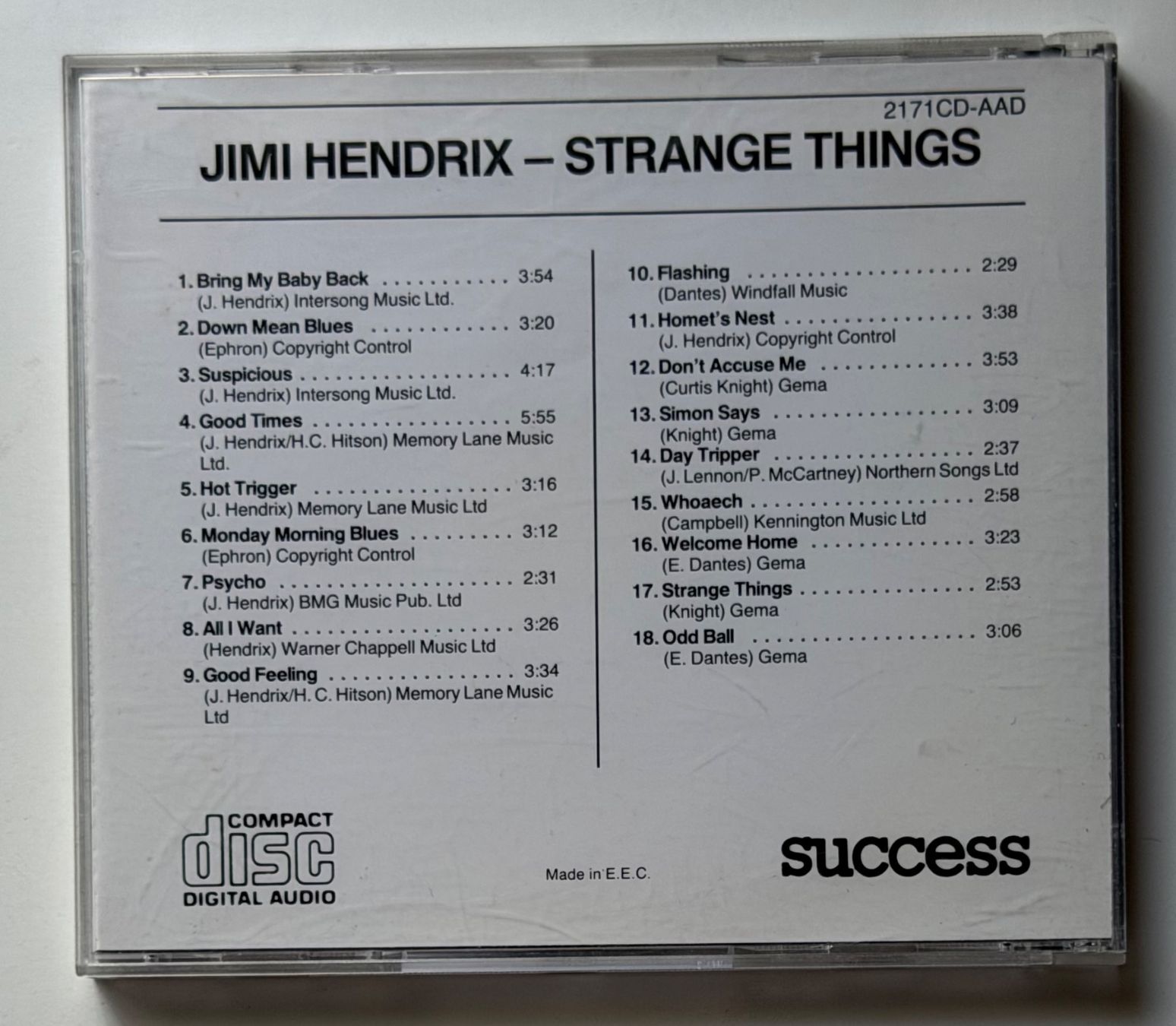 CD: Jimi Hendrix / Strange Thing – Usato da Näfels venduto da rottabi 1