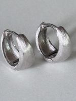 Small  7 mm size Earrings. Huggies style . 925 Silver