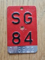 Velonummer SG 84 (Geburtstagsgeschenk)