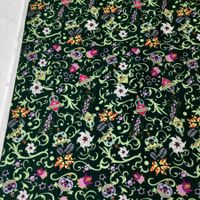Ital. Designer Baumwolle Elasthan 1.60x1.40m Veleno verde