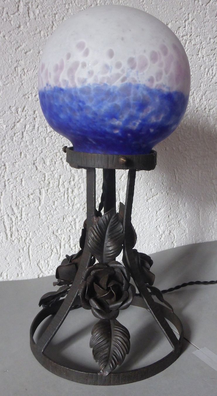 Lampade: Wunderschöne Tischlampe 1925 Noverdy Frankreich – Usato da Sonceboz-Sombeval venduto da Artdecolove 1