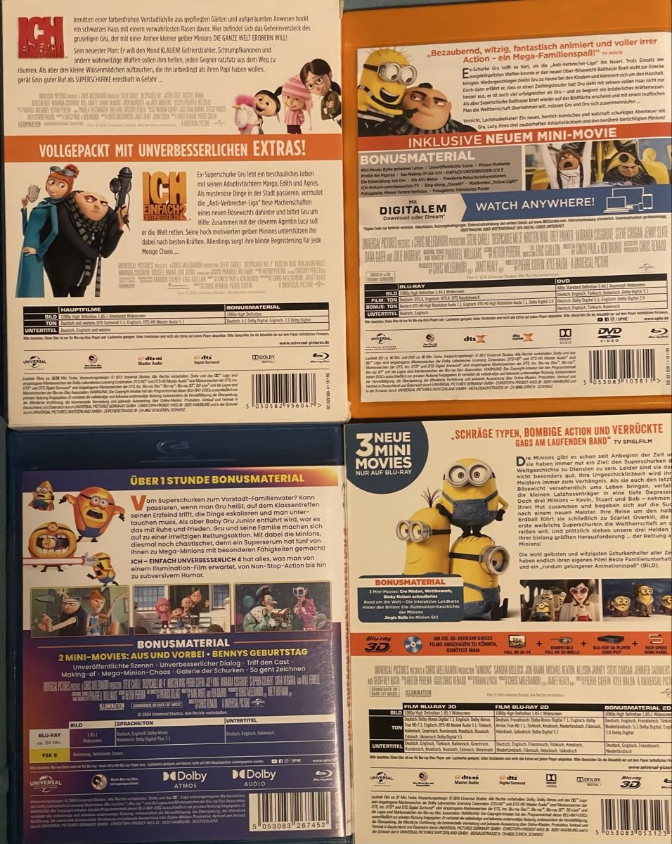 Tutti i DVDs: Ich - Einfach unverbesserlich 1-4 & Minions – Nuovo (secondo la descrizione) da Waldenburg venduto da Gonzo8 1