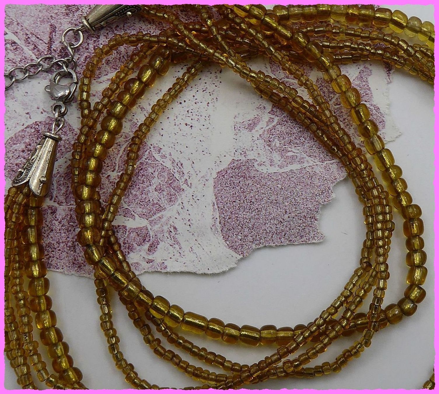 Catenine: 4-reihig Glasperlen - Collier Rocailles ca. 49cm – Nuovo e nell'imballaggio originale da Oberglatt ZH venduto da Diamond-Girl 1