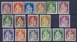HELVETIE AVEC EPEE No. 107 à 116 et 111z à 115z   *