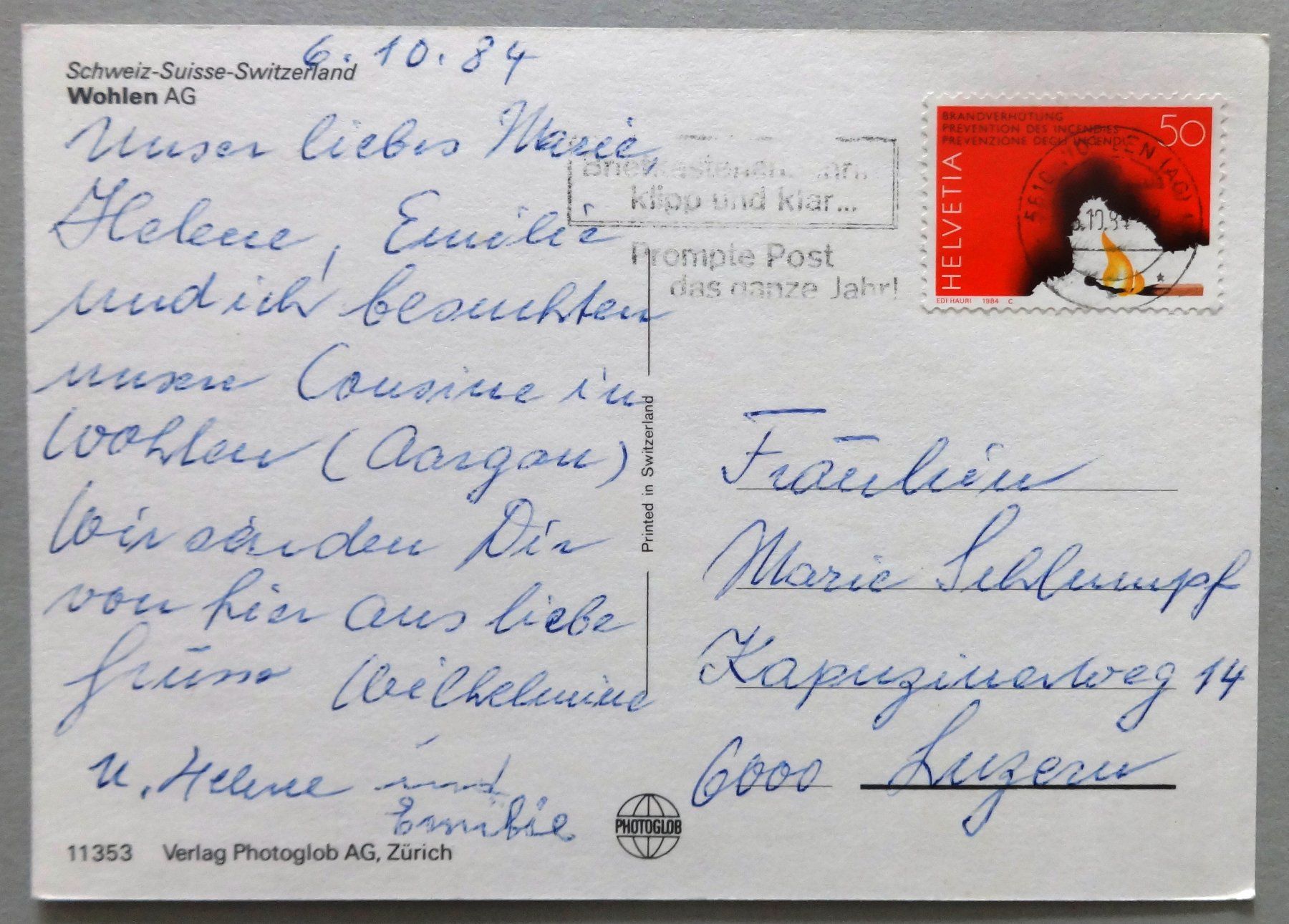 Cartes postales: Wohlen AG – D'occasion à Fétigny par Billy2miny 1