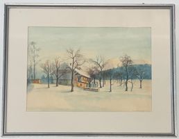 JLSE LOTH BORKOWSKY AQUARELL SIGNIERT MIT RAHMEN