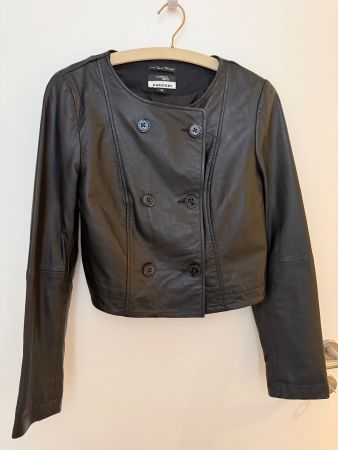 Schwarze Damen Lederjacke, Gr. 36, Top Zustand - NEU!