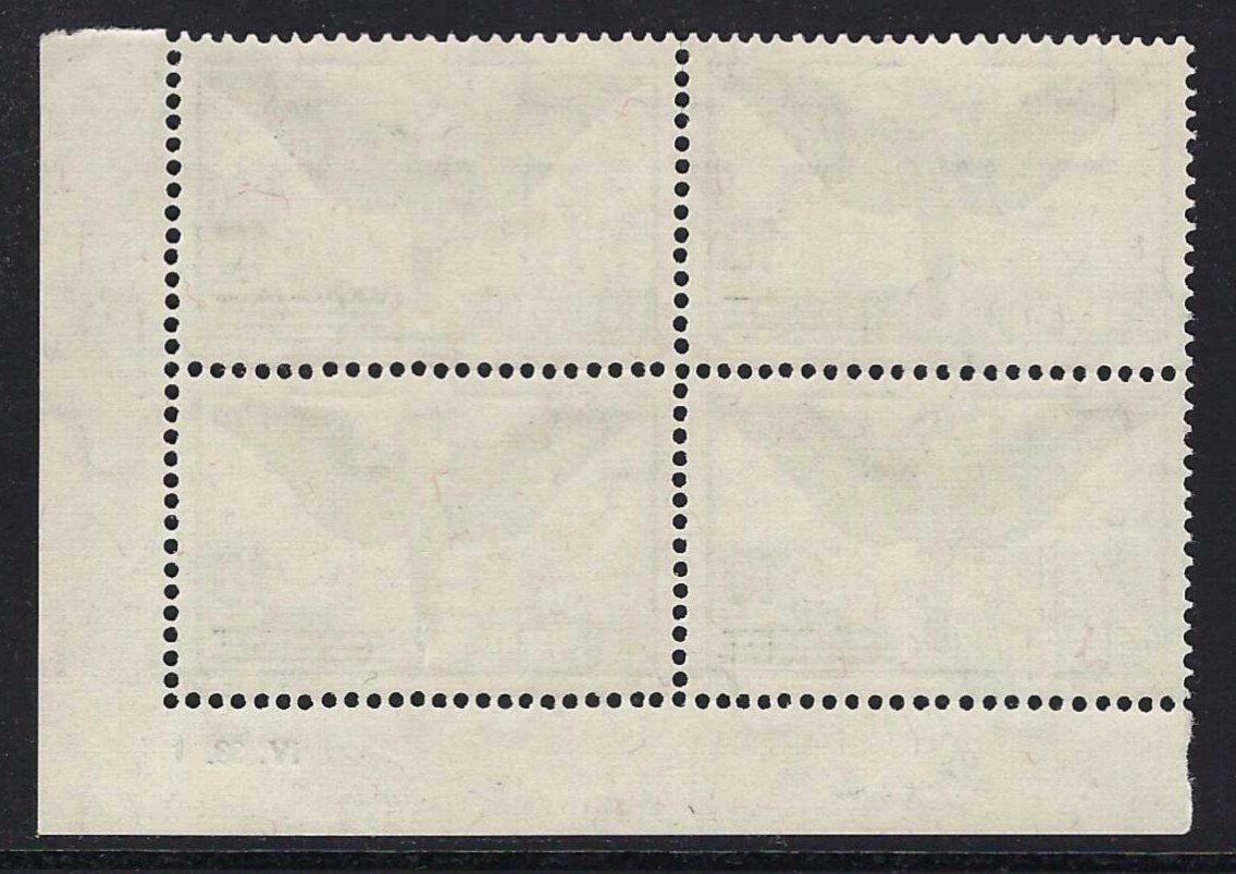 Tutti i francobolli: 1938 Flugpostmarke 4er-Block ⊞ F22.2A.01 BPI / API postf.** – Usato da Wädenswil venduto da Passion51 1