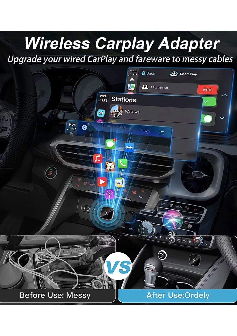 Unità & Adattatore: Wireless CarPlay and Android Auto dongle, fast connection – Nuovo e nell'imballaggio originale da Dällikon venduto da spo-eletronics-ch 2