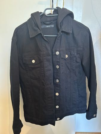 Jeansjacke Mavi mit Kapuze schwarz Grösse XS 