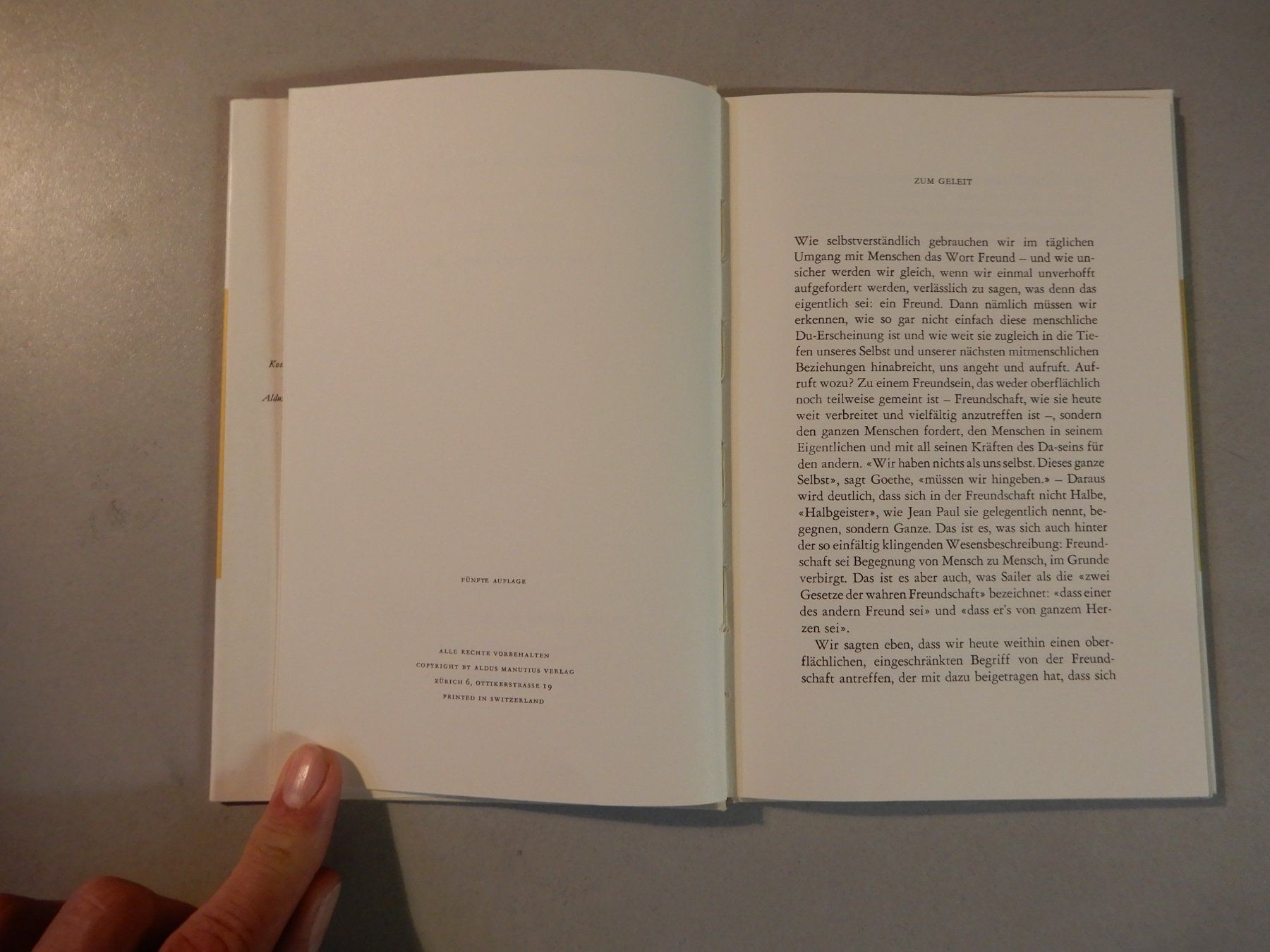 Libri: Buch "Freund sei einer dem andern" Freundschaft Zitate Sp... – Usato da Erstfeld venduto da Mario_boe0 3