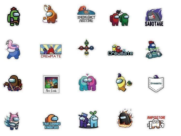 Sticker: Among Us Game Spiel iphone Android 50 x Stickerset Imposter – Nuovo e nell'imballaggio originale da Dättlikon venduto da easythings 1