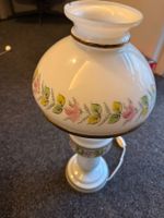 Vintage-Porzellanlampe mit Blumenmuster
