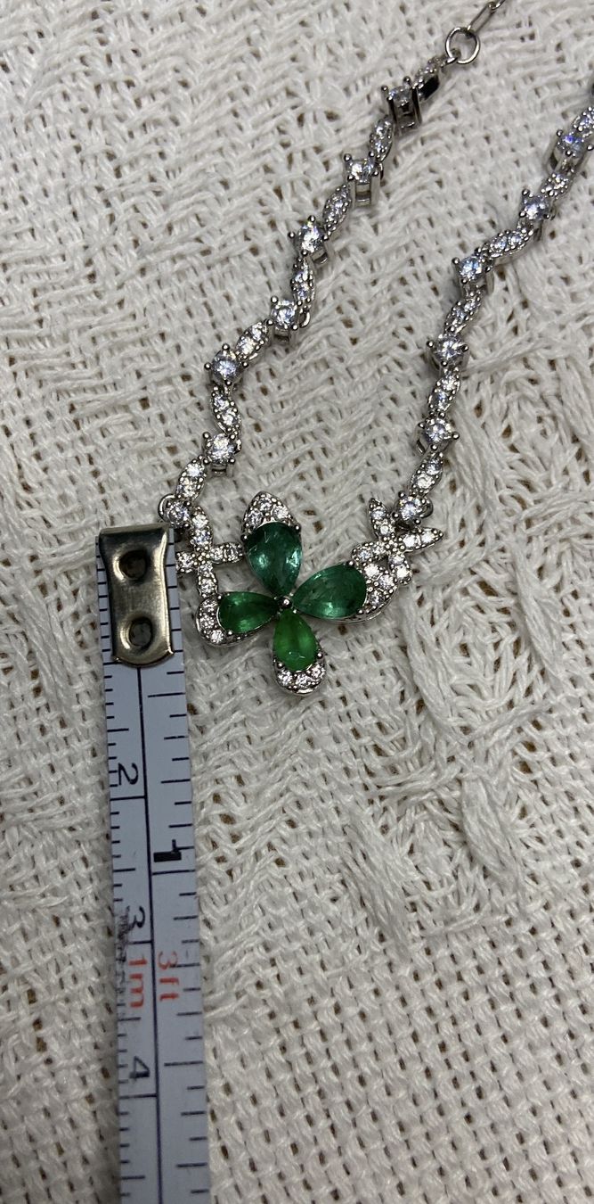 Catenine: Echte Smaragd Collier aus Silber 925 Kette neu – Nuovo (secondo la descrizione) da St. Gallen venduto da GIULESGG 3