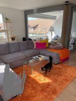 Ecksofa grau L-Form Masse 265x180cm gebrauchter Zustand
