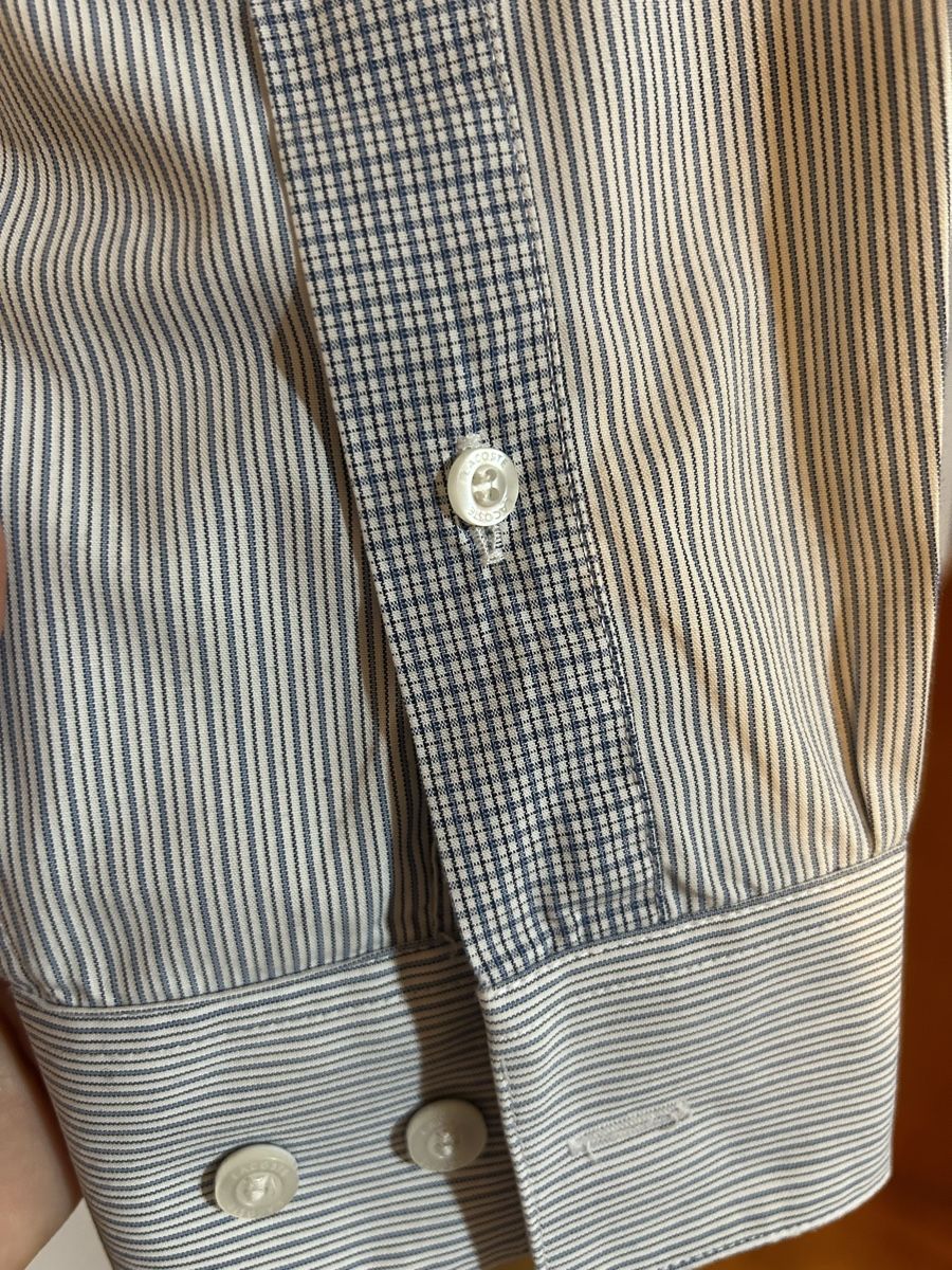 Lacoste Camicie: Chemise Lacoste Regular Fit à rayures bleues et blanches – Usato da Mont-sur-Rolle venduto da Rizzoalma 3