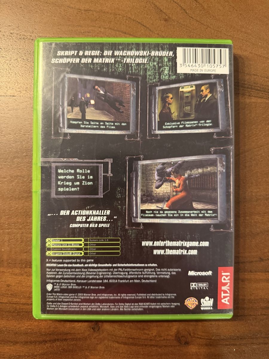 Microsoft Spiele: Enter The Matrix für Xbox – Gebraucht aus Thunstetten von Virus_33 2