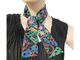 Twilly kleiner Schal 100% Seide hand made Silvia-K Patchwork