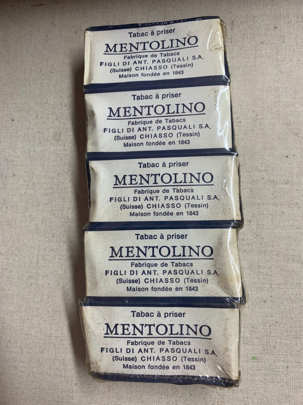 Tabacchi: Ticino - Chiasso - "Mentolino -  Tabac à priser". – Usato da Sorengo venduto da 74in