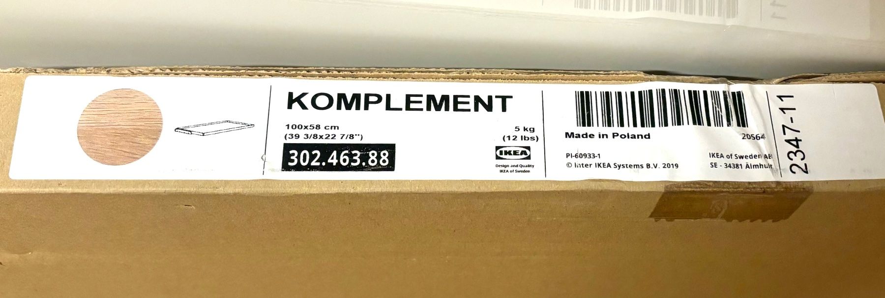 Ikea Armadi: 2x KOMPLEMENT Ausziehboden, Eicheneff wlas, 100x58 cm -NEU – Nuovo e nell'imballaggio originale da Zürich venduto da Iva_Nova 4