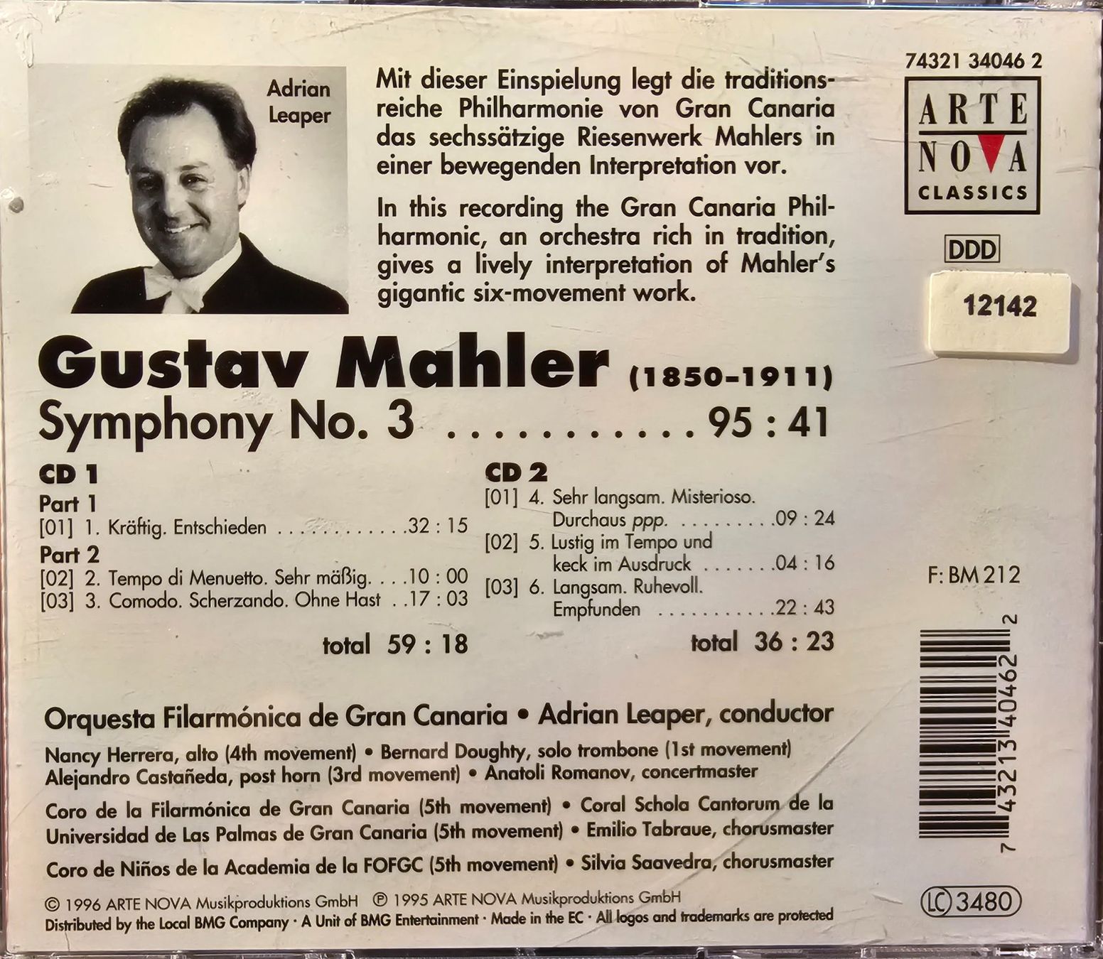 CD: Gustav Mahler - Symphony No. 3 – Usato da Wahlen b. Laufen venduto da Cg10 1